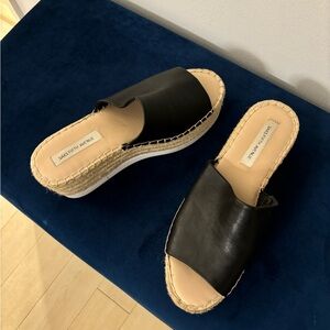 Saks Fifth Avenue black wedge sandal